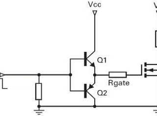 MOSFET driver with transistor