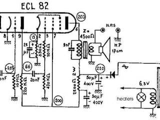 2W UCL82 SE amplifier schematic