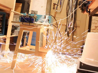 capacitor bank steel wool explosion