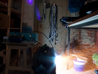 capacitor bank  steel wool explosion