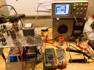Tube amplifier 6P45S  prototype test