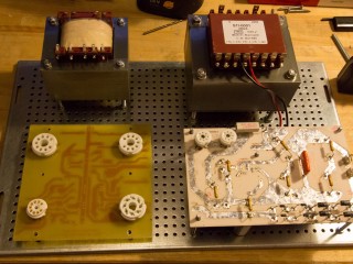 Tube amplifier 6P45S  cabinet circuit boards