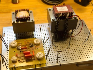 Tube amplifier 6P45S  cabinet construction