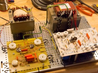 Tube amplifier 6P45S  cabinet all wiring