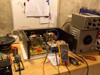Tube amplifier 6P45S  final test
