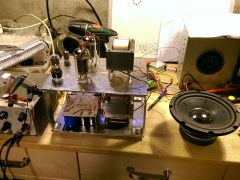 Tube amplifier 6P45S prototype test