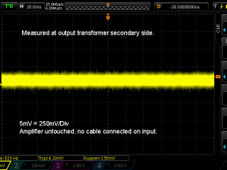 Tube amplifier 6P45S  noise test not touching input capacitor