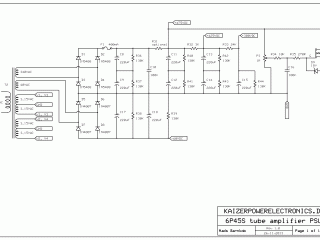 Tube amplifier 6P45S power supply schematic