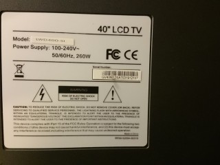 LCD TV marking plate