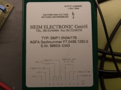 AGFA ADC 5155 X-RAY Scanner PMT power supply