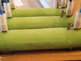 capacitor bank charging resistors