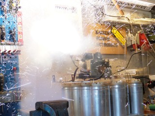 capacitor bank pulse power explosion
