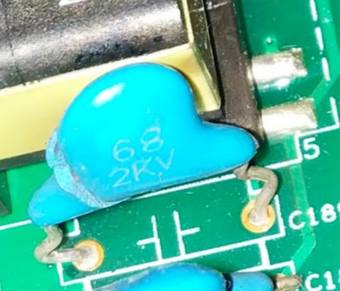 68 2KV blue capacitor