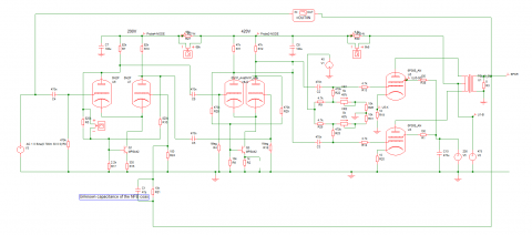 50W 6P45S monoblock tube amplifier schematic
